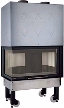 La Nordica L6018820 Monoblocco 800 Angolo SX Inserto a Legna 10 kW Classe A+ colore Nero e Grigio