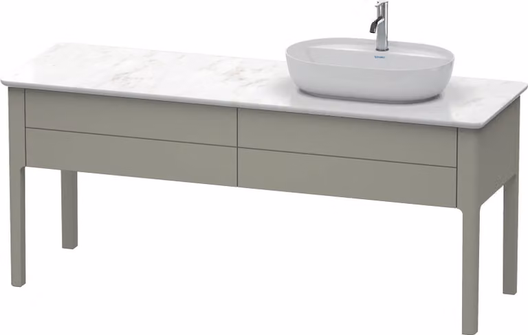 Duravit Luv bâti-support pour lavabo à poser, 1733 x 570 mm, 2 tiroirs, LU9563R9292, LU9563R9292