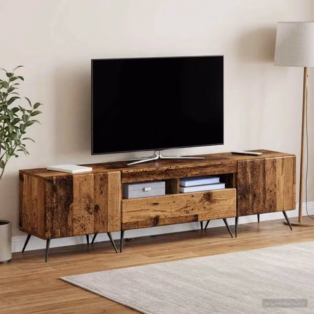 Mobile TV LED BREDA 3 pz Legno antico Legno ingegnerizzato 3416931