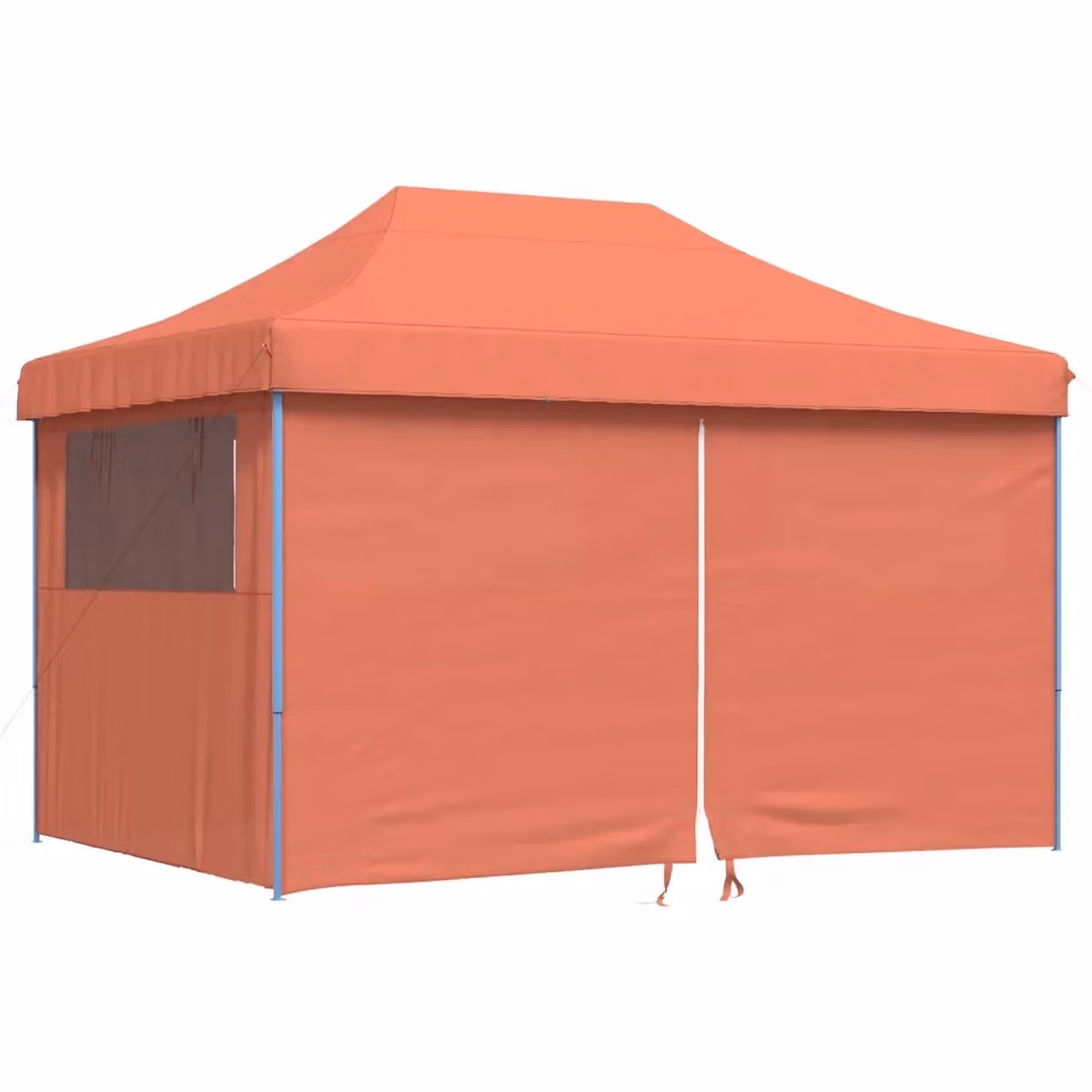 Tendone per feste pieghevole pop-up con 4 pareti vidaXL colore terracotta L: 410 cm, P: 279 cm, H: 315 cm – 2