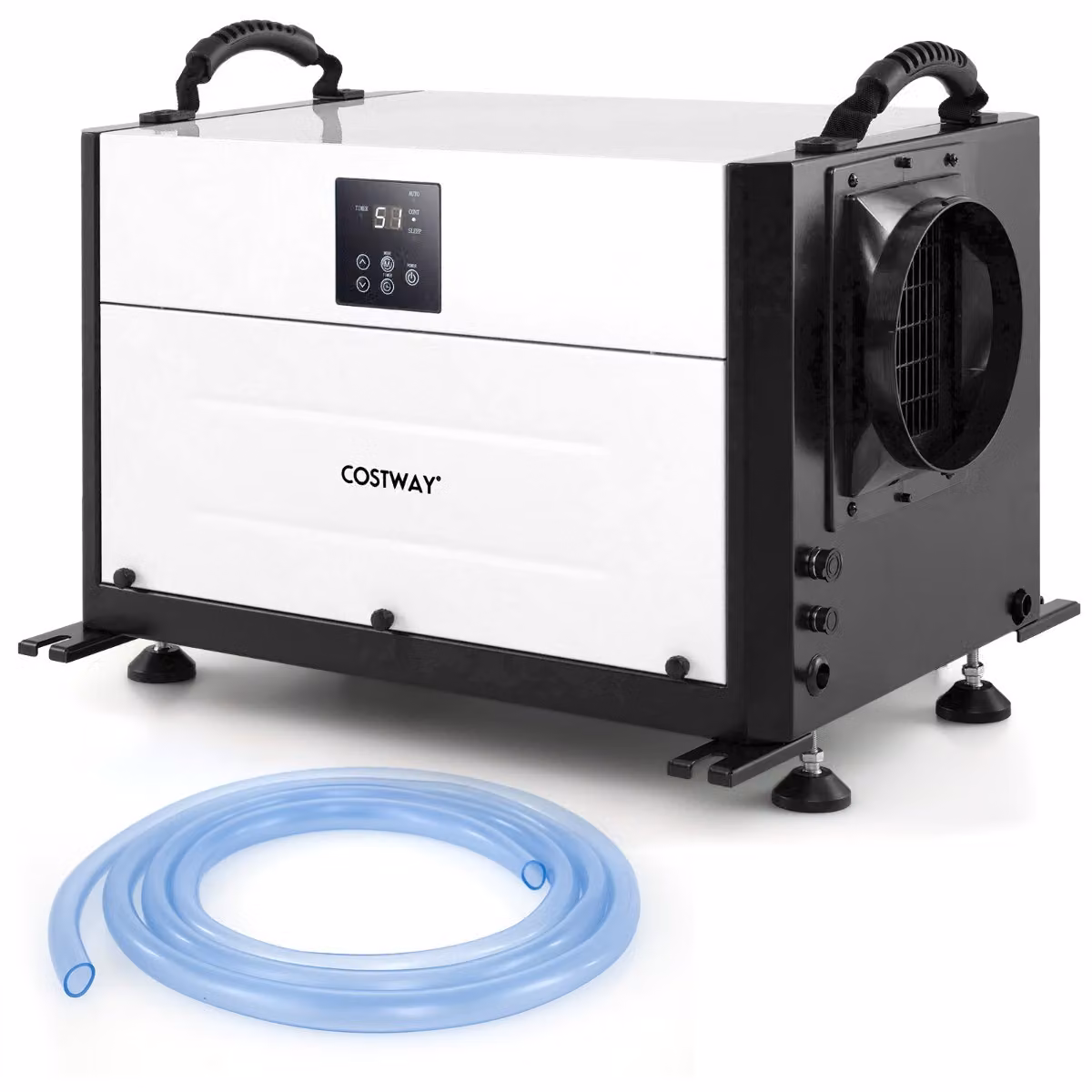 Deumidificatore industriale Costway con sbrinamento automatico e tubo di drenaggio, Bianco