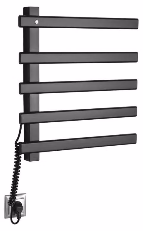 Sapho ELCOR Asciugamani elettrico 480x520x50 mm, 63 W, nero opaco