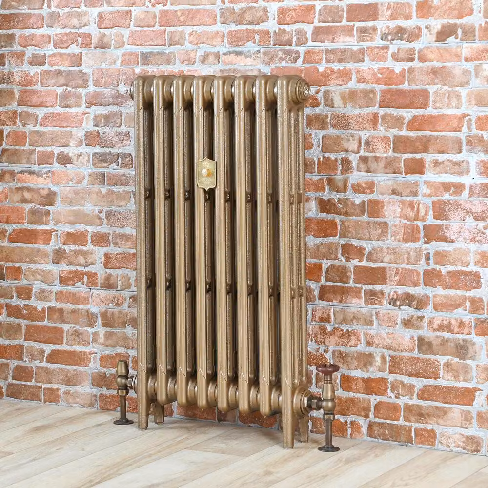 Radiatore in Ghisa - 3 Colonne - Altezza 560mm - Oro Bruciato - 560mm x 263mm