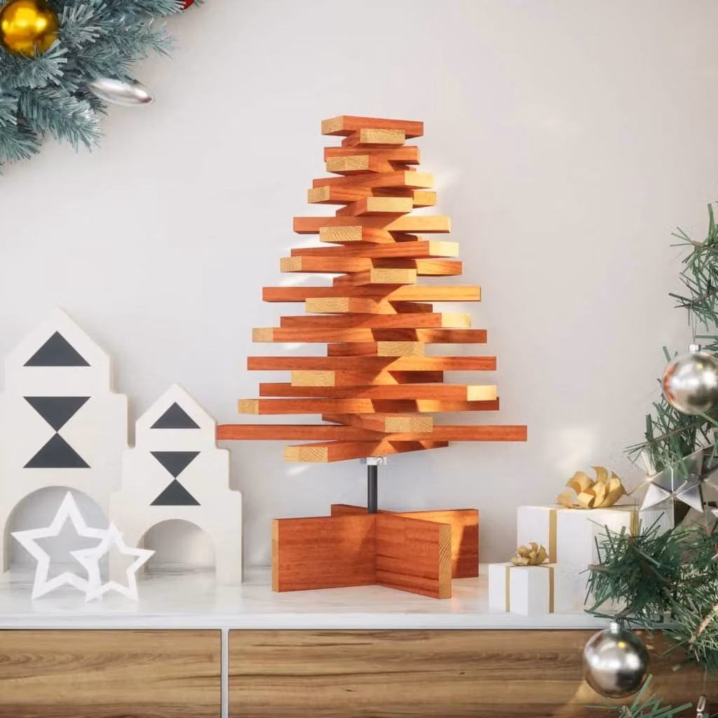 Maison Exclusive - Albero di Natale da decorare Marrone cera 60 cm Legno massello di pino