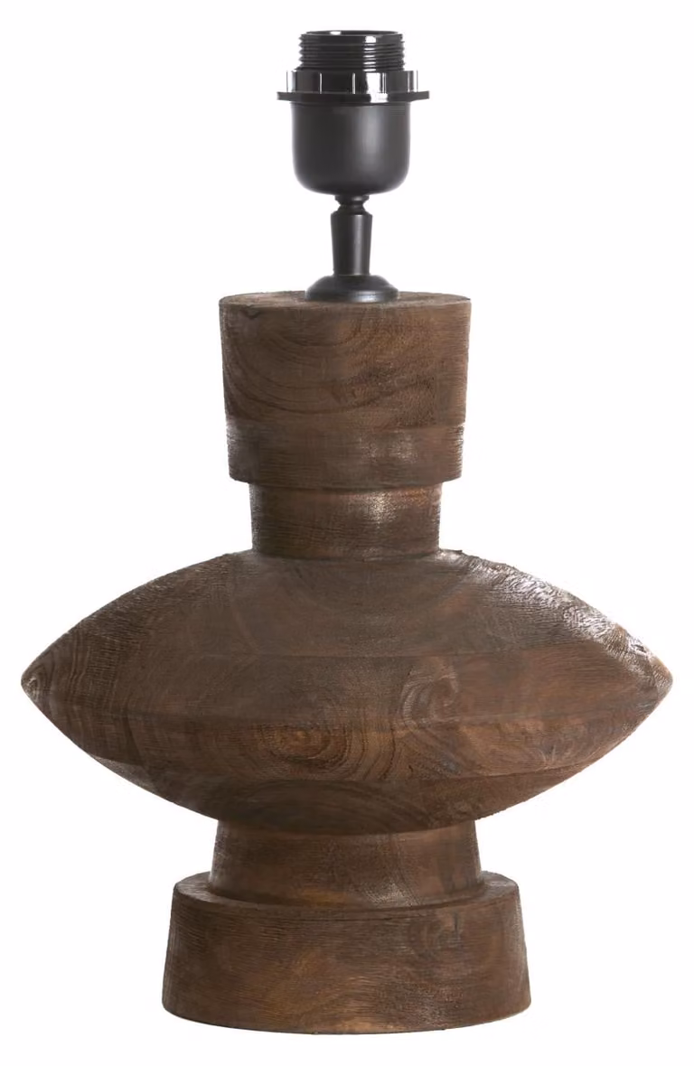 Lampada da tavolo - marrone - Fiera - legno - apparecchio singolo - E27 - 8315064 - Light & Living