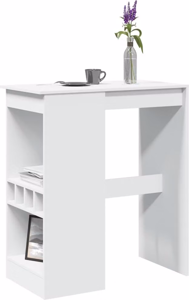 Maison Exclusive - Tavolo da bar con ripiano bianco 90x47,5x103,5 cm Materiale ligneo