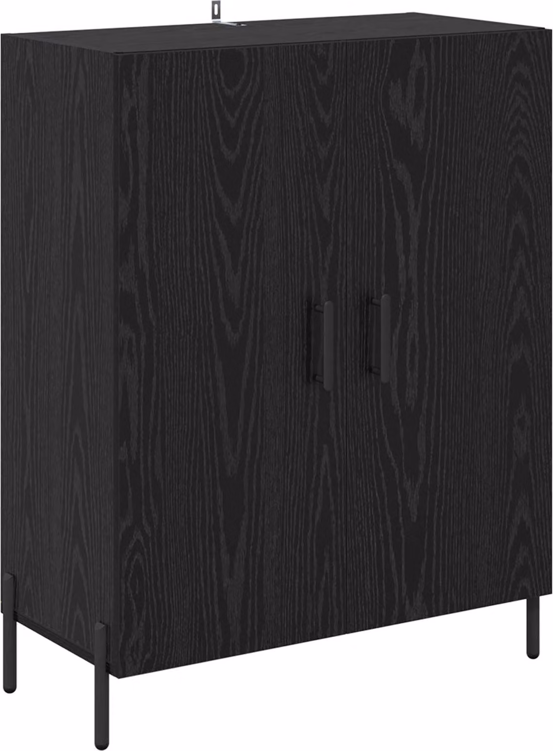 Credenza Rovere Nero 69,5 x 34 x 90 cm Legno multistrato