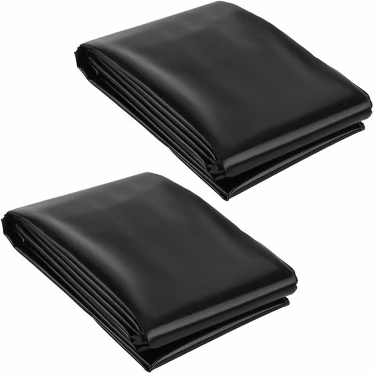 Pellicola in plastica nera, dimensioni 2x3 metri - confezione da 2 pezzi. Fogli di polietilene spessi, ideali per giardinaggio, isolamento e protezione edile