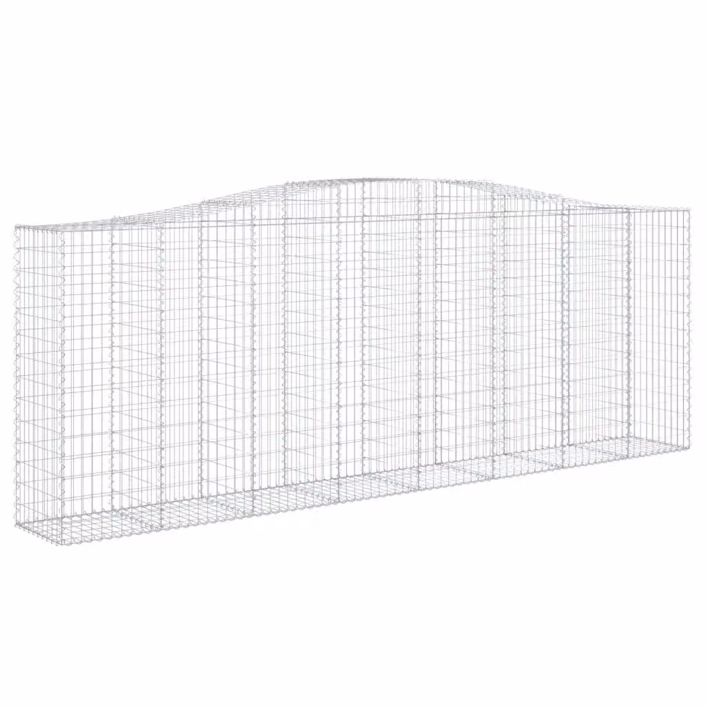 Cesto Gabbione ad Arco vidaXL in Acciaio Zincato Argento L: 400 cm, P: 50 cm, H: 140/160 cm – 2