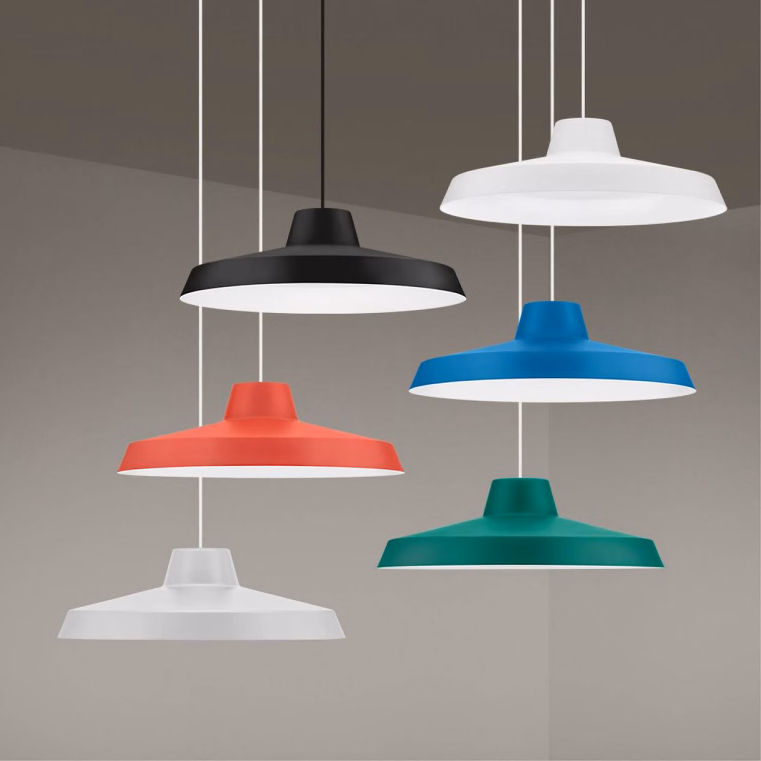 Linea Light Lampada LED a sospensione Miguel, blu, alluminio, 2.700 K Miguel, Blu, Cucina, Alluminio