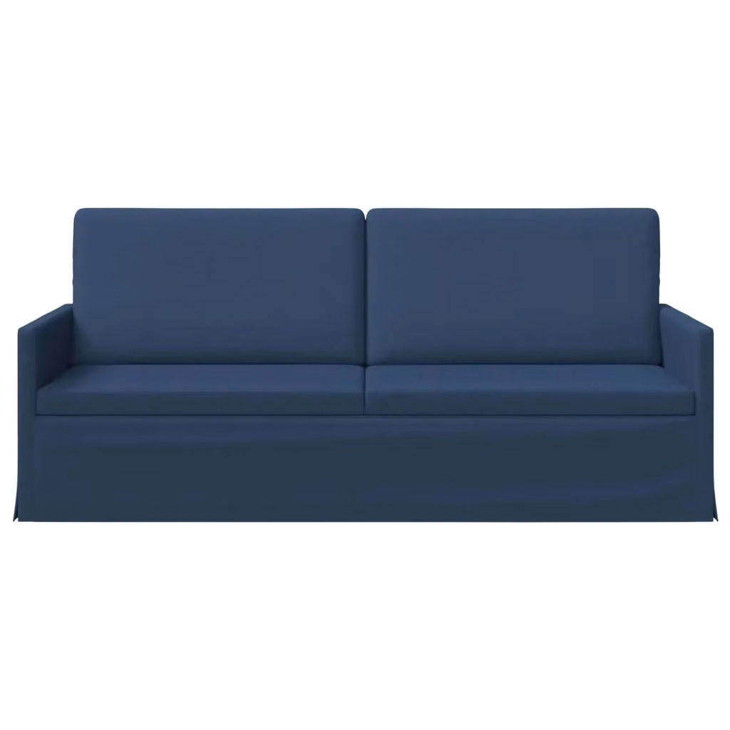 Divano a 3 posti moderno vidaXL in tessuto blu con struttura in metallo L: 190 cm, P: 81 cm, H: 82 cm – 2