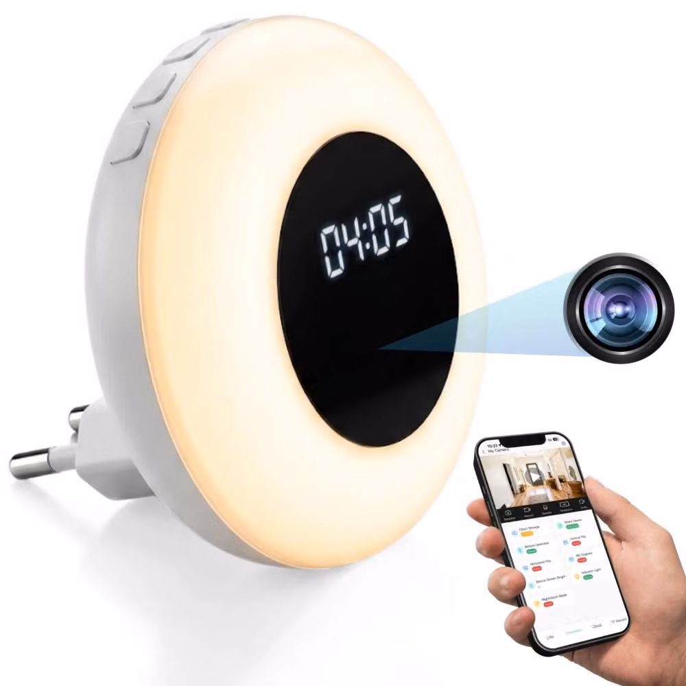 Mini Telecamera iUni IP71, Wi-Fi, Full HD, Visione Notturna, Visualizzazione Live su telefono, Slot per scheda