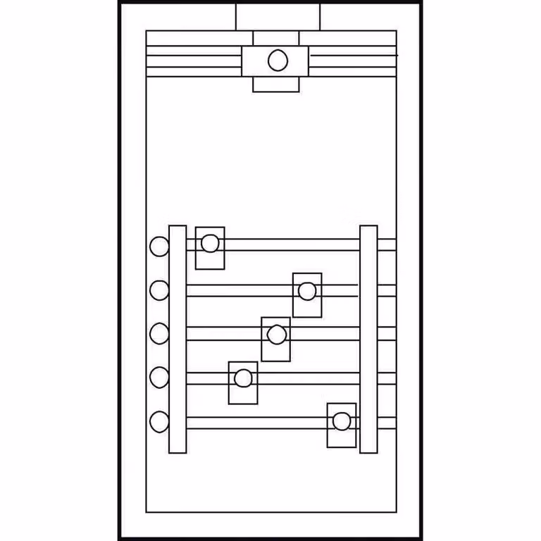 Custodia di connessione completa, 5x250A - Scatola passacavo a 5 poli GAG136N