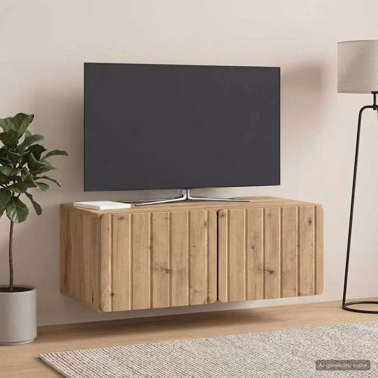 vidaXL Mobile Porta TV da Muro Moderno in Rovere, L 78,5 cm x P 41 cm x H 30 cm