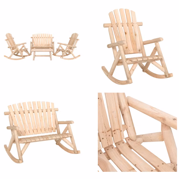 vidaXL Set salotto da giardino 4 pezzi abete massiccio - Set salotto da giardino - Set salotto da giardino - Set salotto - Set salotto da terrazza