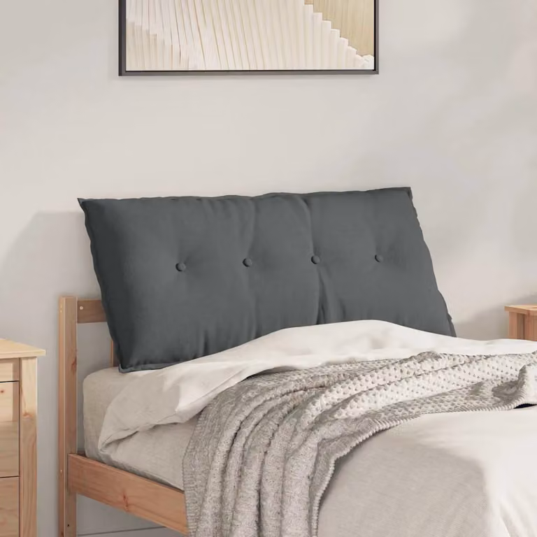 Cuscino per schiena vidaXL Grigio con rivestimento rimovibile in poliestere L 100 x P 19 x H 50 cm