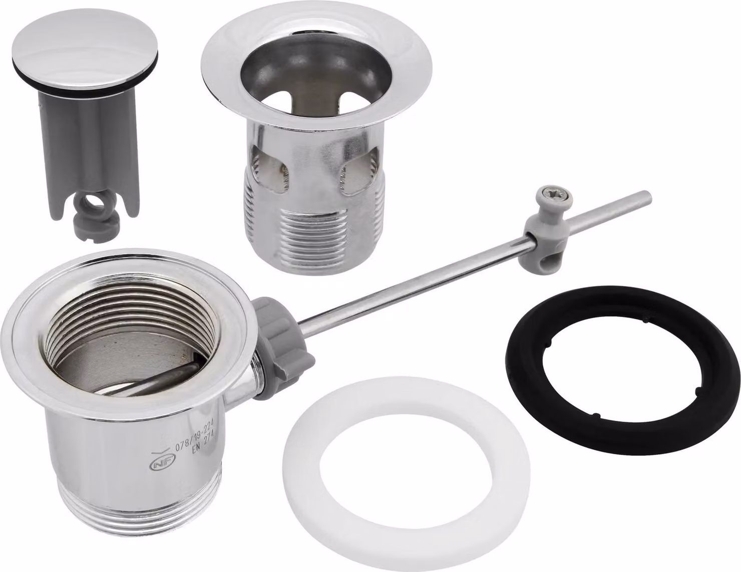 Ideal Standard Set di scarico completo cromato, 1 pezzo.