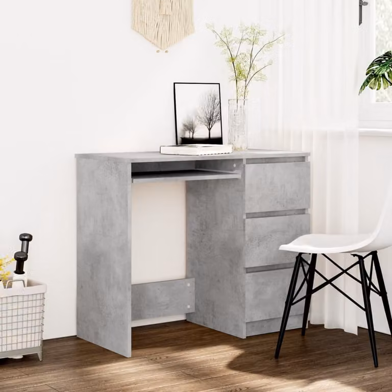 Maison Exclusive - Scrivania grigio cemento 90x45x76 cm Materiale ligneo