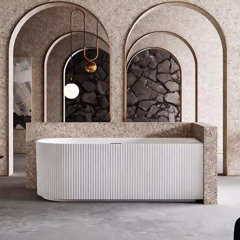 Vasca da bagno, vasca da bagno in acrilico, vasca da bagno indipendente, vasca da bagno a strisce, vasca da bagno a LED, vasca da bagno a parete destra.150*75*58cm/TW-R7683-150/