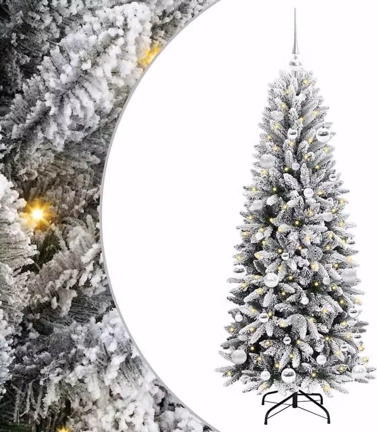 Albero di Natale artificiale con 150 LED Bianco 150 cm