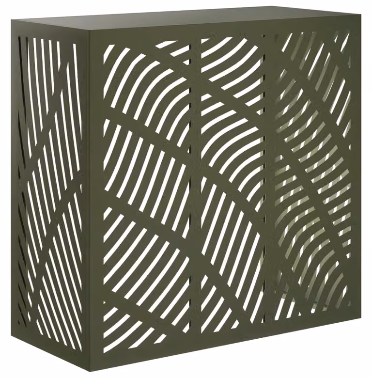 Coperchio per aria condizionata verde oliva 110 x 50 x 105 cm acciaio