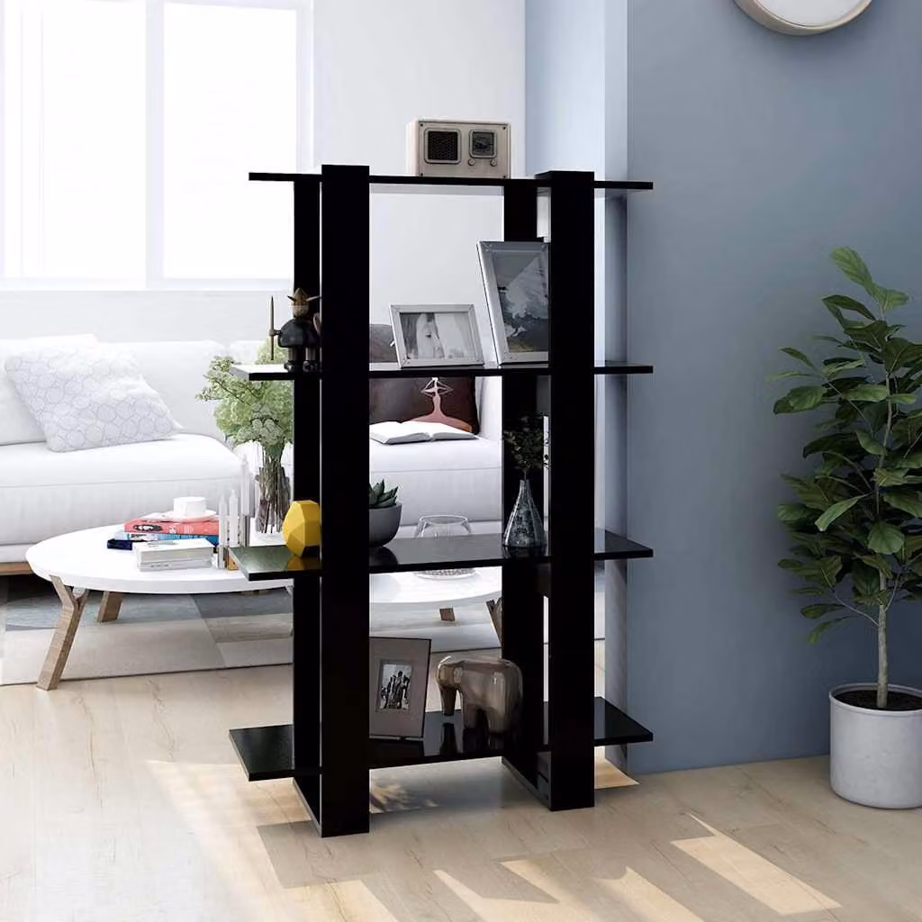 Libreria/Divisorio vidaXL Nero L 80 x P 30 x H 123,5 cm