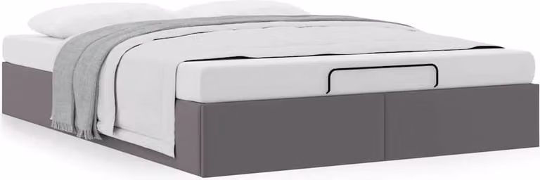 Struttura Letto Pouf senza Materasso 140x190 cm Pelle finta