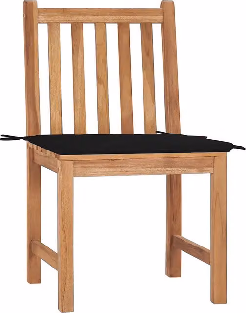 Sedie da Giardino 2 pz con Cuscini in Legno Massello di Teak 3062923