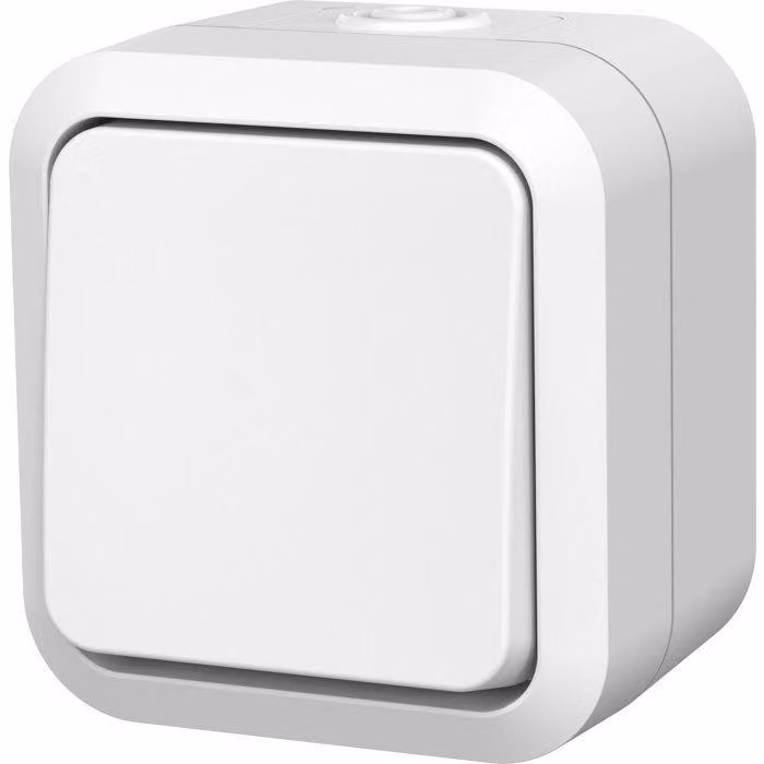 Pulsante, impermeabile IP55, 250 V 10 A, QUARX Aqua Pro, collegamento rapido, bianco