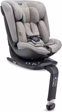 Seggiolino auto Inglesina Copernico con base rotante Moon Grey, omologazione I-Size per altezza 40-145 cm