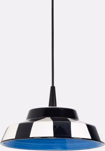 Zafferano Circus Lampada a Sospensione LED in Ceramica Blu, Ø 24 cm, Altezza Regolabile fino a 300 cm, Dimmerabile, Luce Calda 2700K