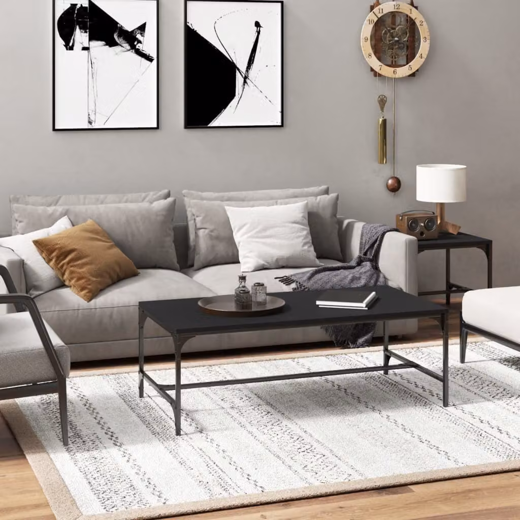 Maison Exclusive - Tavolino nero 100x50x35 cm Materiale ligneo