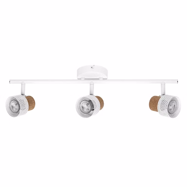 OSRAM DECOR SPOT CORK, 3 x 3,4W, 690lm, bianco, faretto, teste regolabili, versatile, faretto per interni, lampade LED sostituibili, dimmerabile, colore luce bianco caldo, GU10