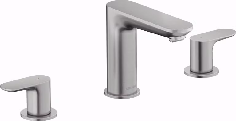 Wave Duravit, robinetterie de lavabo à 3 trous, saillie 129 mm, avec garniture découlement, WA1060005070, WA1060005070