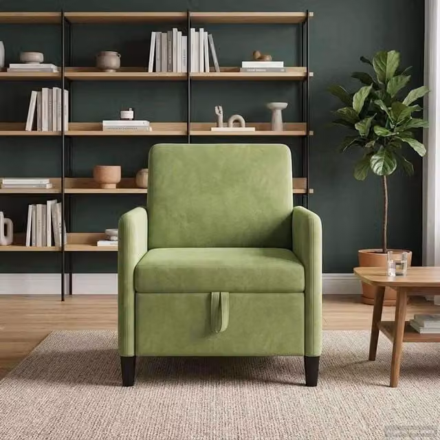 Divano moderno con contenitore vidaXL verde chiaro L: 72 cm, P: 78 cm, H: 87 cm – 1