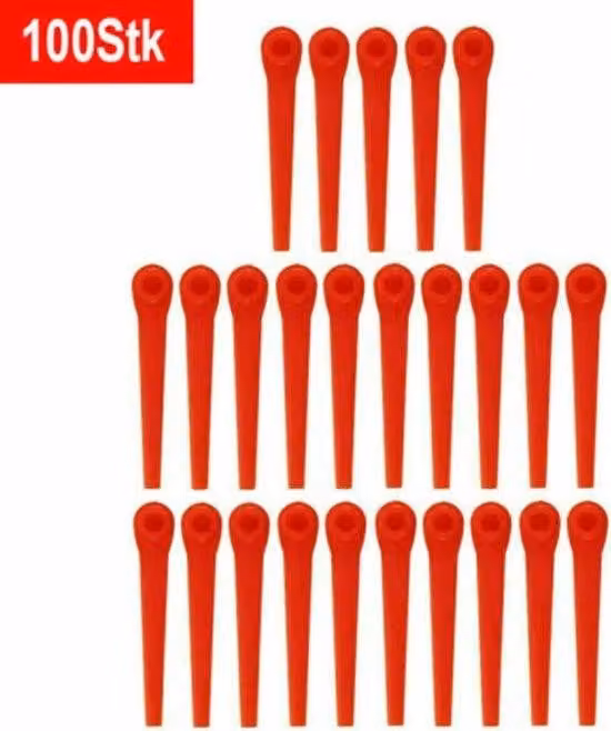 100 lame di plastica, lame per tosaerba, lame di ricambio, lame di plastica per tosaerba, lame di plastica per tosaerba da giardino