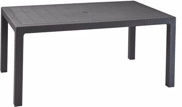 Tavolo da giardino Melody Keter in resina colore antracite L/P/H: 94.5 x 74.5 x 94.5 cm