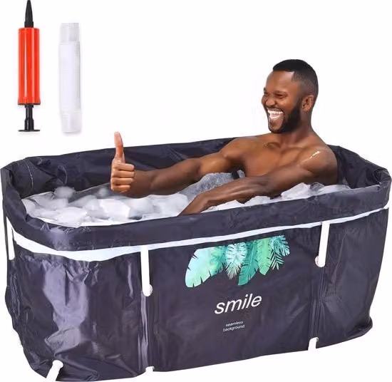 Badia Portatile Inflatabile per Adulti - Risparmiare Spazio e Leggero - Stile Giapponese
