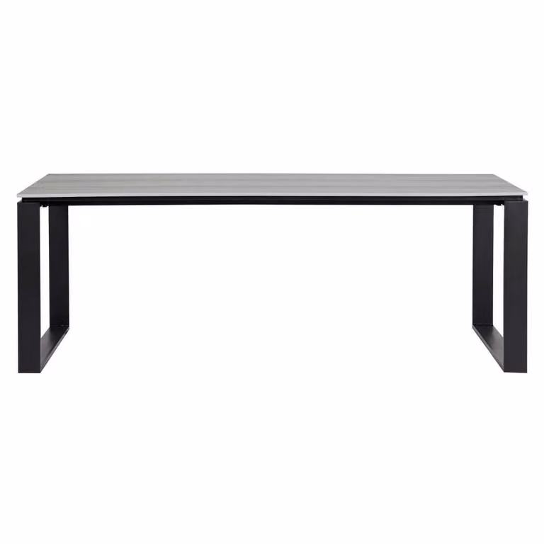 Tavolo da giardino Martinus 100x210cm nero, grigio.