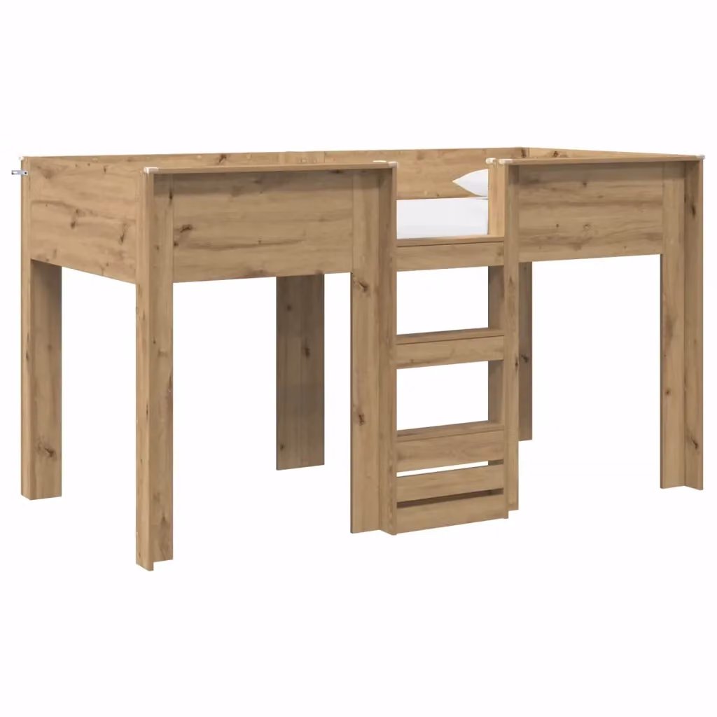 Letto a Castello per Bambini vidaXL in Legno Rovere Marrone L 200 cm x P 100 cm x H 190 cm – 2