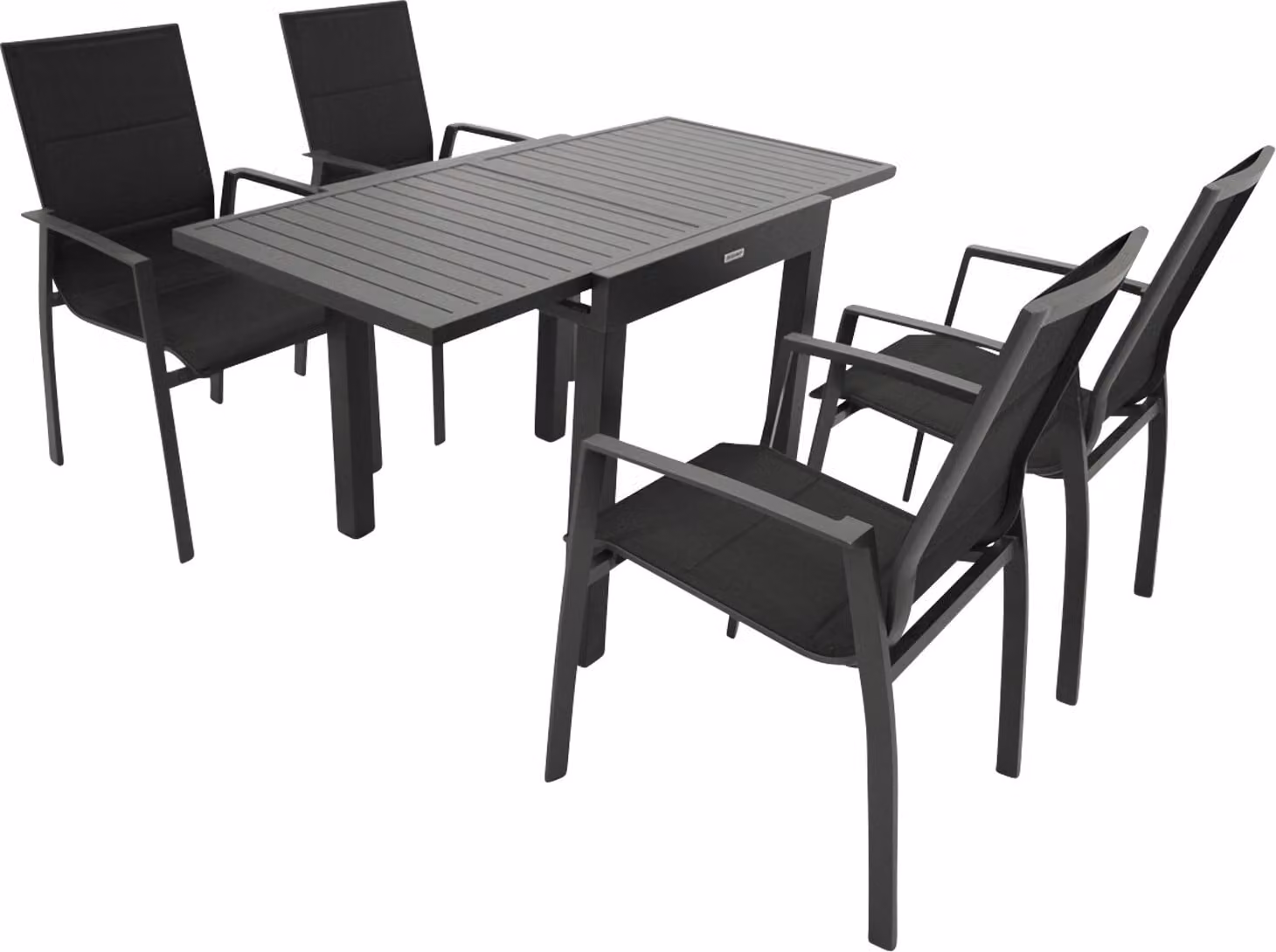 DEGAMO Set da giardino ALCUDIA 5 pezzi, alluminio antracite, resistente alle intemperie