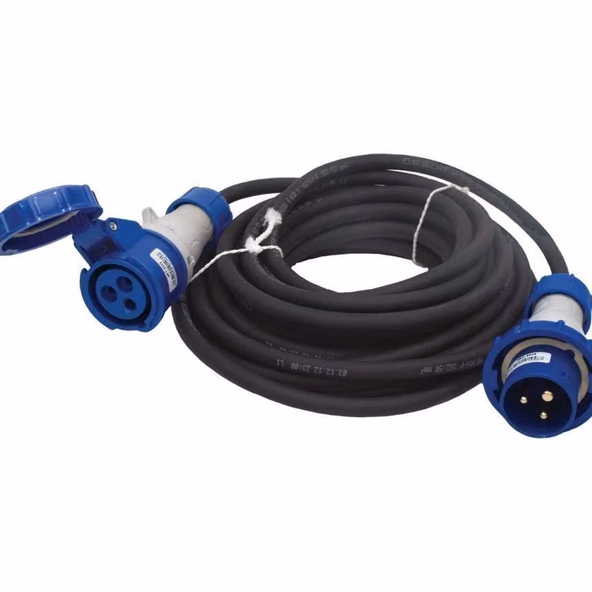 Prolunga Industriale da Cantiere Rosi 20 m IP67 H07RN-F 3G2,5 con Presa e Spina CEE 16A 2P+T Nero – 2