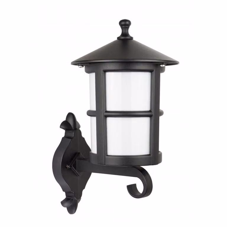 Lampada da parete esterna, 1 attacco E27, colore nero, grado di protezione IP23, modello SU-MA K 3012/1/TD