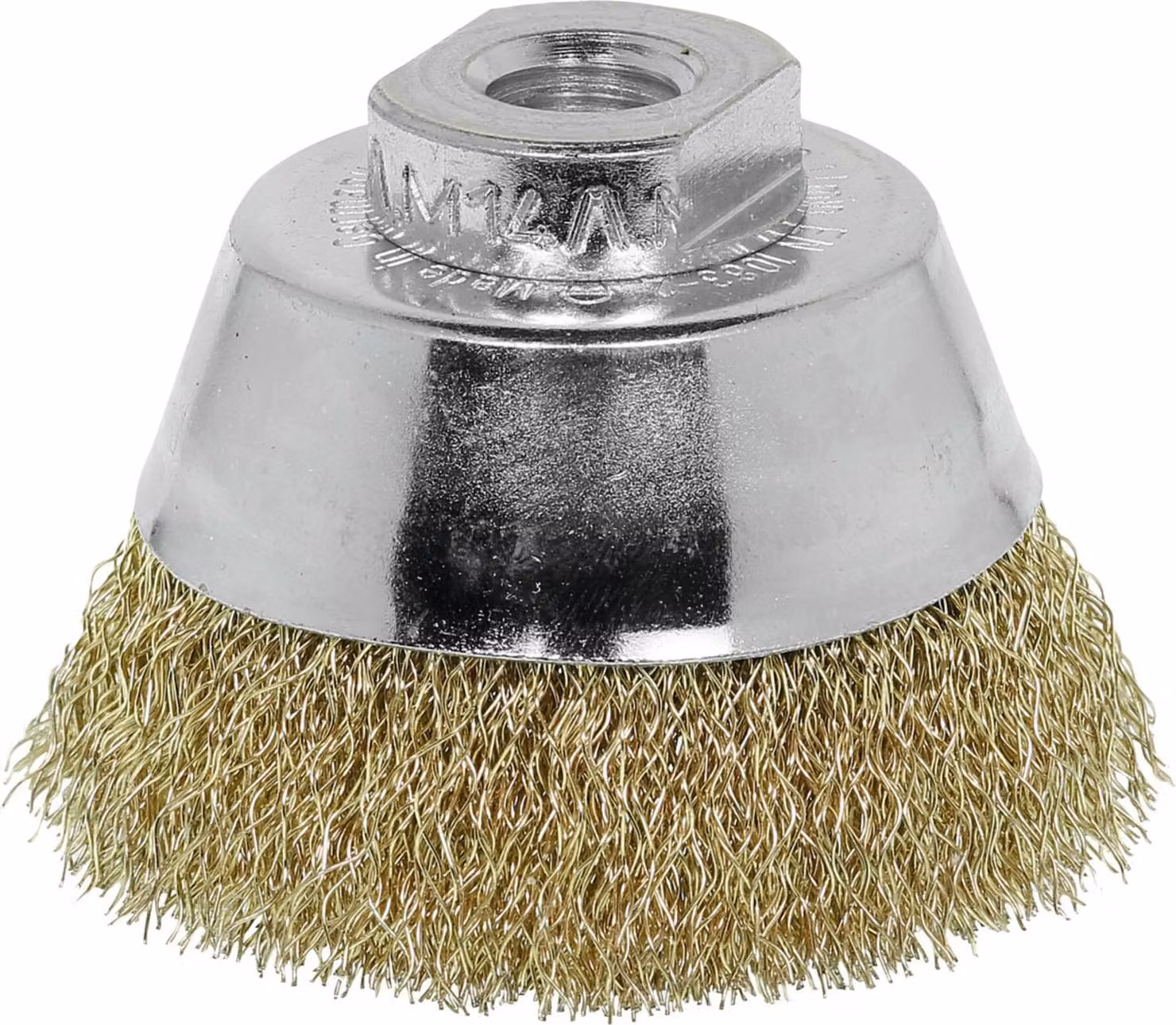 Lessmann Spazzola a tazza Filo di acciaio, ottonato 0,30 mm, ⌀ spazzola 60 mm