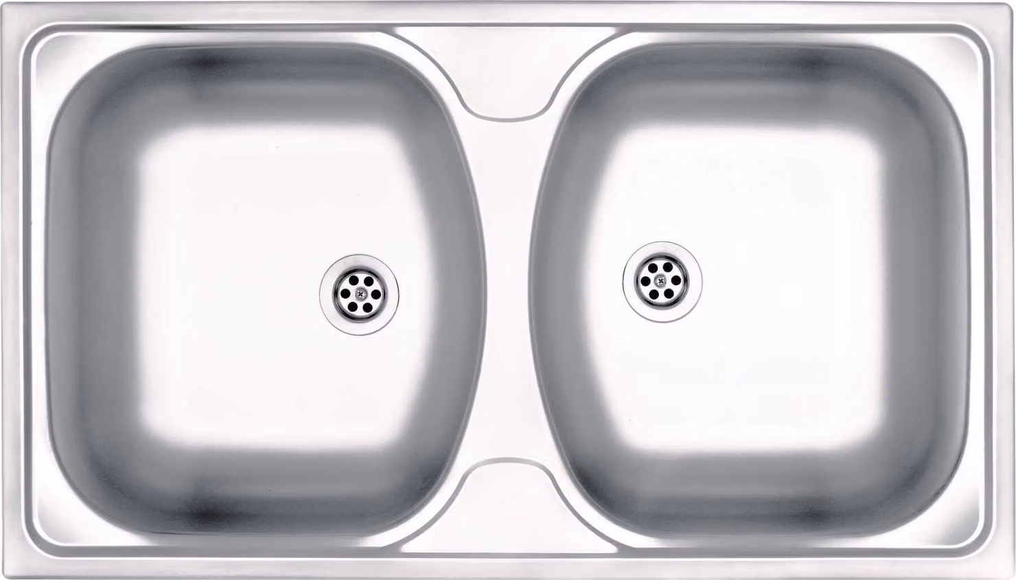 2-bowl steel sink