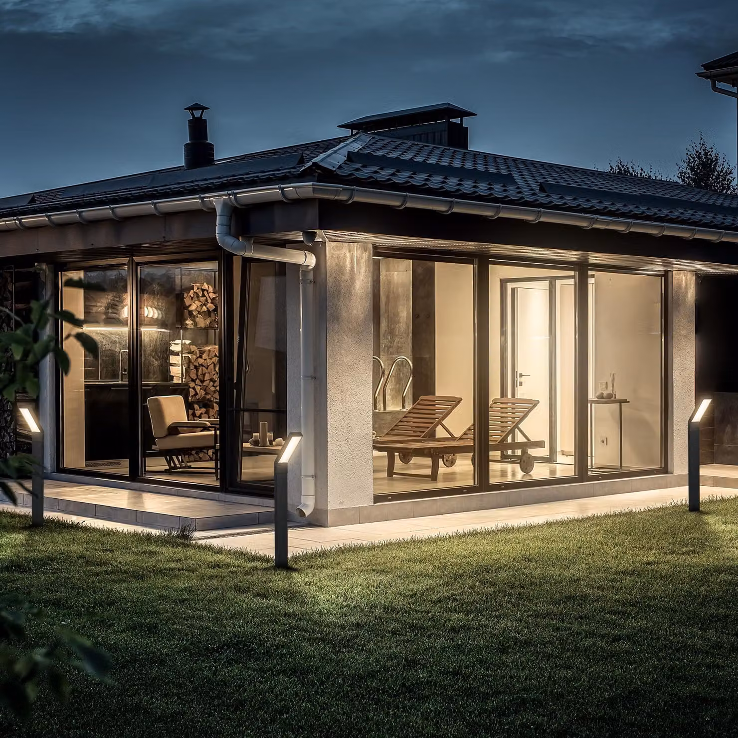 Lampione solare da palo, altezza 66 cm, colore nero, temperatura di colore regolabile da 3000K a 6500K, grado di protezione IP44
