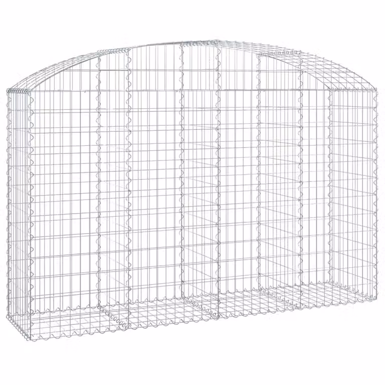 Cesto Gabbione ad Arco 200x50x120/140 cm Ferro Zincato