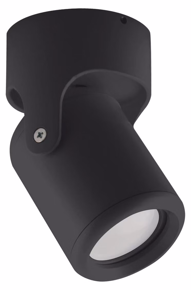 Plafoniera DOMEN GU10 a 1 luce, nero, alluminio