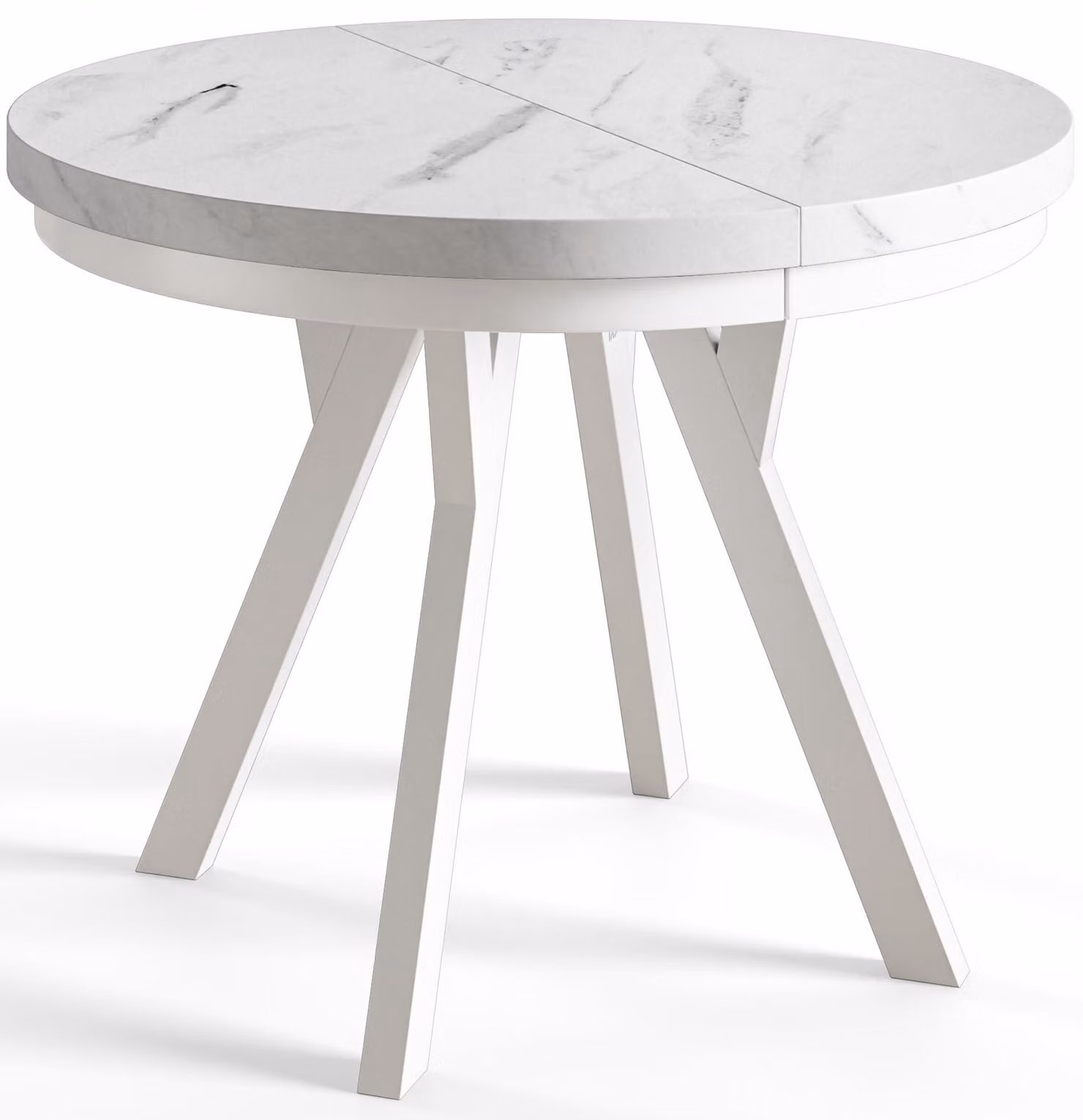 Alpi Moebel, Tavolo da Pranzo Evo, Tavolo per Mangiare Allungabile, Diametro da 120 - 220 cm, Marmur