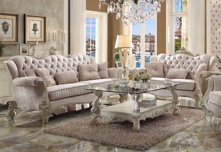 Chesterfield Sofagarnitur 3+2+1 Sitz Set Design Sofa Polster Couchen Couch Luxus